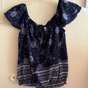 Xhilaration boho off shoulder milkmaid peasant top